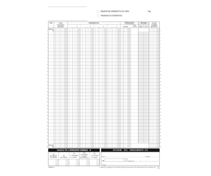 DU168512C00 - CONTABILITA' E SOCIETA' - IVA REGISTRO DEI CORRISPETTIVI MODULI AUTORICALCANTI IN DUPLICE COPIA 12 MESI FORMATO A4 29.7X21 - immagine 2