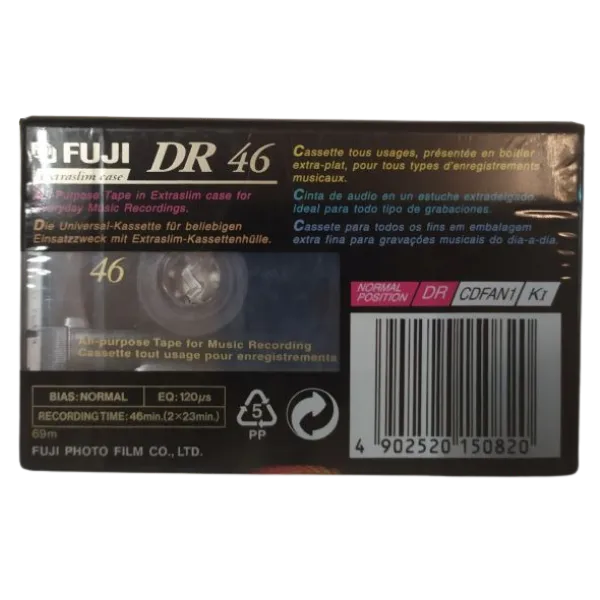 Audiocassetta Fuji DR 46 nastro audio 46 minuti