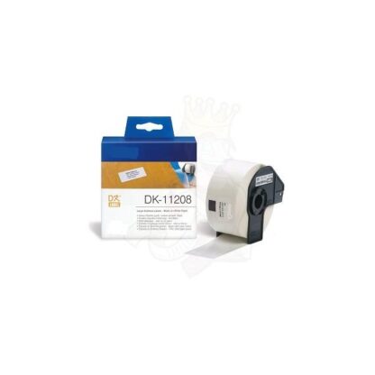 ETICHETTE DK11208 38mmX90mm COMPATIBILI BIANCHE ROTOLO DA 400 PZ PER BROTHER QL1000 1050 1060 WHITE DK-11208 CON SUPPORTO