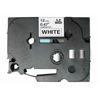 CASSETTA NASTRO TZ-FX231 COMPATIBILE BROTHER FLESSIBILE LAMINATO NEROBIANCO 12mmX8m TZFX231 TZe-FX231 NERO SU BIANCO