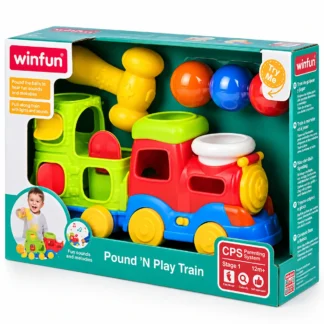 Trenino con palline Winfun colorato con martelletto, luci e suoni per bambini da 18 mesi