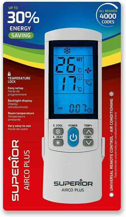 TELECOMANDO UNIVERSALE ARIA CONDIZIONATA AIRCO PLUS 4000 IN 1 SUPERIOR