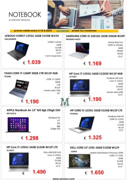 Promo Notebook entro il 15 febbraio 2025