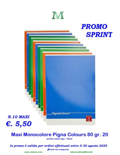 10 Maxi Pigna Color anche misti 5 mm - rigo