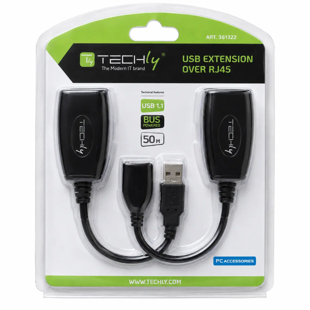 Extender USB RJ45 Techly fino a 50 metri