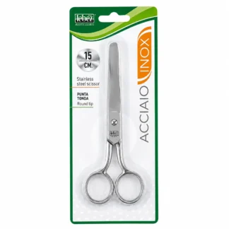 Forbici Lebez 15 cm in acciaio inox punta tonda