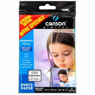 Carta fotografica Canson Digital Performance Glossy A6 200 g 20 fogli