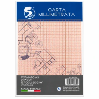 Carta millimetrata Spil A3 80 g 12 fogli